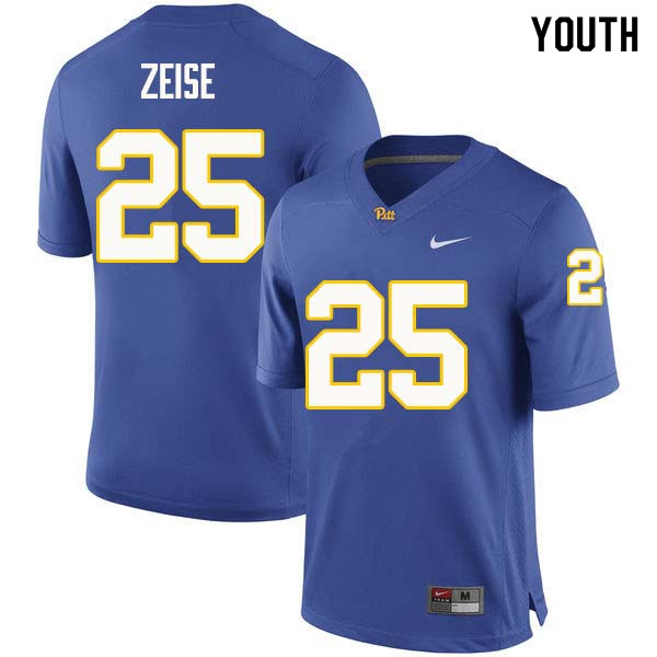 Youth #25 Elijah Zeise Pittsburgh Panthers College Football Jerseys Sale-Royal